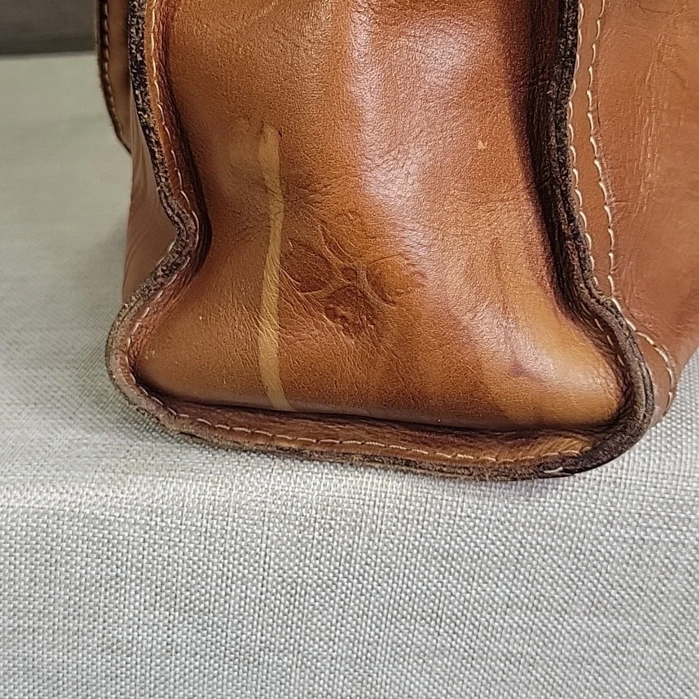 Patricia Nash Brown Tooled Leather Shoulder Bag